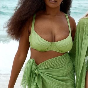 MONDAY Swimwear Pear Rib Set! Sorrento Top, Morocco Bottom & Mykonos Sarong